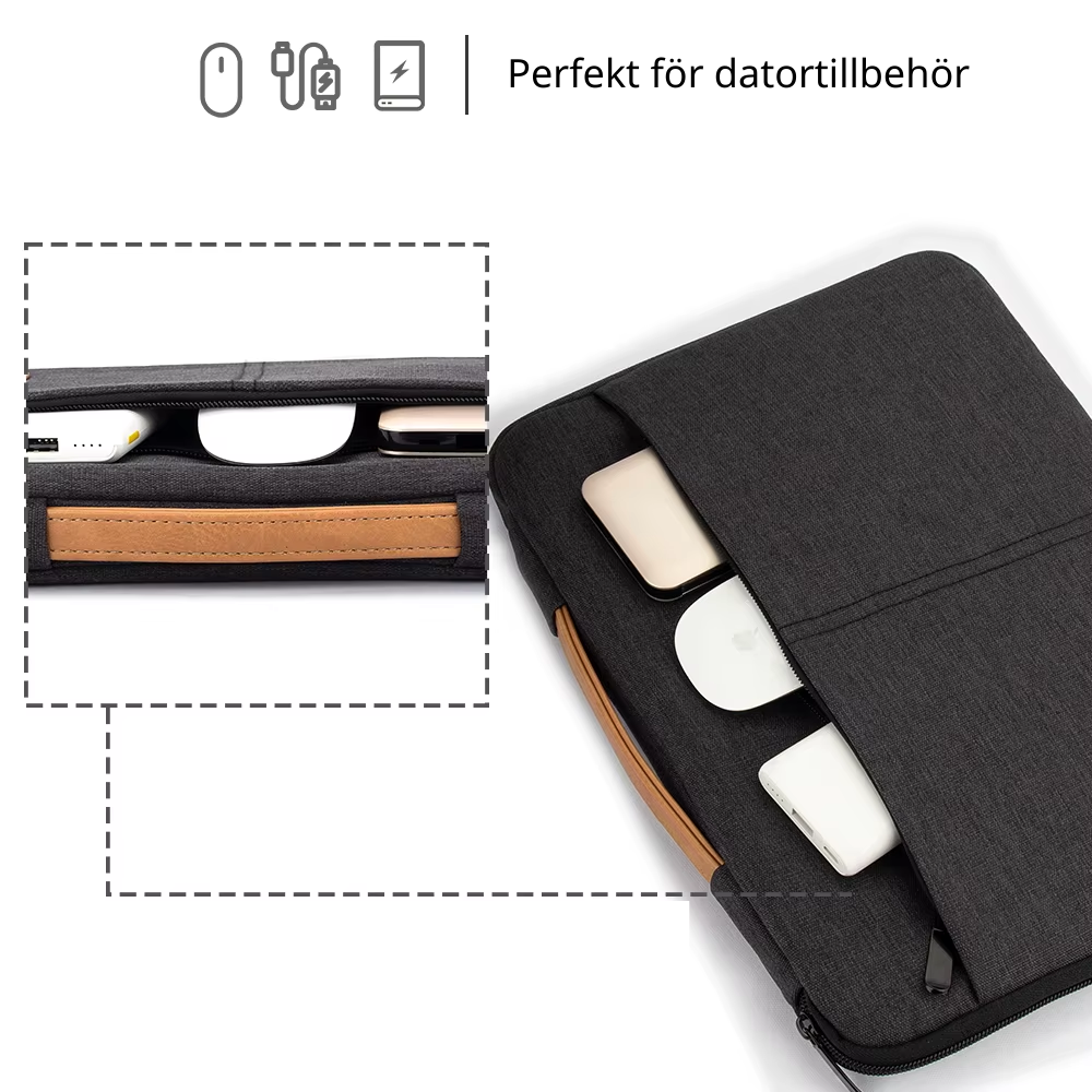 Datorväska - lätt & stilren - flera storlekar exempel datortillbehör