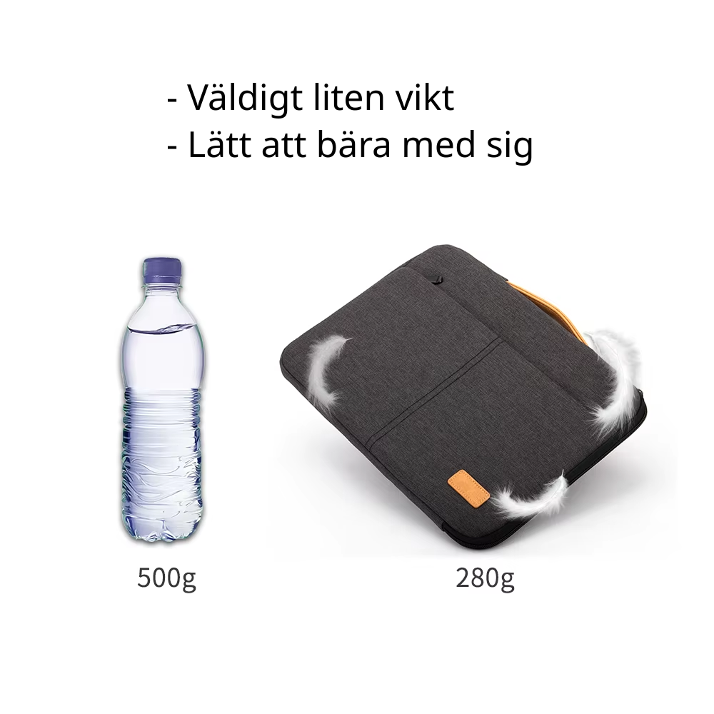Datorväska - lätt & stilren - flera storlekar jämförelse vikt