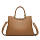 Handväska för dam - läder brun
