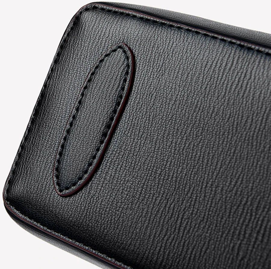 Handväska för dam - läder detalj sida