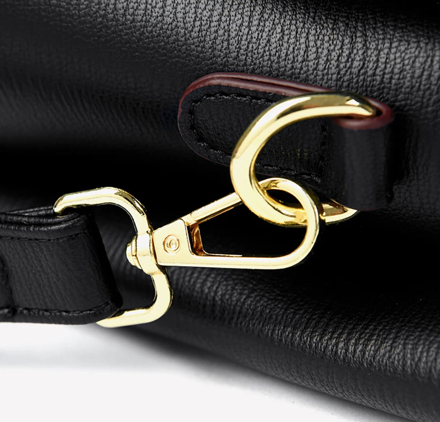 Handväska för dam - läder remfäste